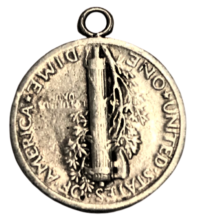  ONE DİME UNITED STATES OF AMERİCA 1919 SİLVER KULPLU