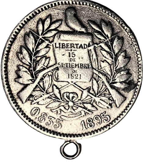 GÜMÜŞ 2 REALES REPUBLICA DE GUATEMALA 30 DE JUNIO DE 1871 DOS REALES LAGRANGE