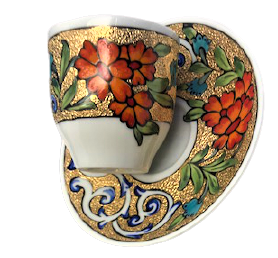 24 AYAR ALTIN KAPLAMA 2004 EL YAPIM SANATCI İMZALI OSMANLI MOTİFLERLE BEZELİ SERTİFİKALI BELGELİ 