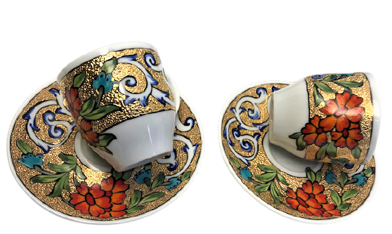 24 AYAR ALTIN KAPLAMA 2004 EL YAPIM SANATCI İMZALI OSMANLI MOTİFLERLE BEZELİ SERTİFİKALI BELGELİ 