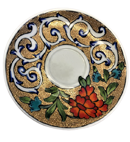 24 AYAR ALTIN KAPLAMA 2004 EL YAPIM SANATCI İMZALI OSMANLI MOTİFLERLE BEZELİ SERTİFİKALI BELGELİ 