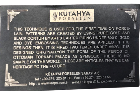 24 AYAR ALTIN KAPLAMA 2004 EL YAPIM SANATCI İMZALI OSMANLI MOTİFLERLE BEZELİ SERTİFİKALI BELGELİ 