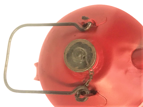 AMERİKAN 1950 Lİ YILLAR GALVANİZ GALON KIRMIZI RENK CİFT CONTALI KAPAKLI BENZİN BİDON GASOLİNE TAŞIMA BİDONU