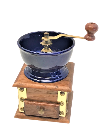 1960 AHŞAP PERCİNLİ CEKMECELİ PORSELEN HAZNELİ MEKANİK İNCE KALIN CEKEBİLME AYARLI KAHVE DEGİRMENİ