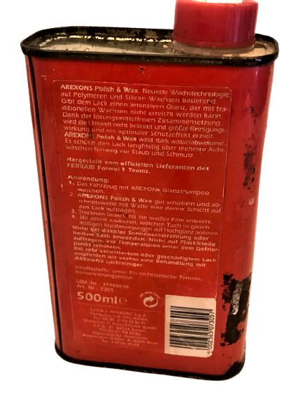  EREXONS POLİSH & WAX  TENEKE KAPAKLI  KUTUSUNDA OTO CILASI 500 GR ORJİNAL DOLU PASTA 