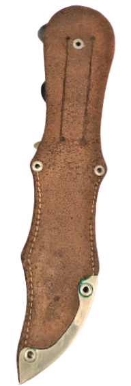 GUATEMALA COK RENKLİ YAŞAMLARINDAN EL İŞİ BOYNUZ SAPLI DERİ KININDA DEKORATİF FİGURLU KOLEKSİYON  KAMA 