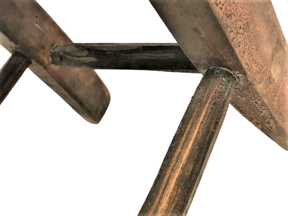 OSMANLI ÜZERİ HURMA YAPRAKLARINDAN HASIR ÖRGÜ AHŞAP EL YAPIM  TEKKE KAPI ÖNÜ  DİNLENME TABURE 