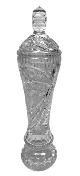 KAPAKLI KRISTAL KESME VAZO