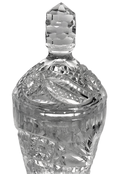 KAPAKLI KRISTAL KESME VAZO