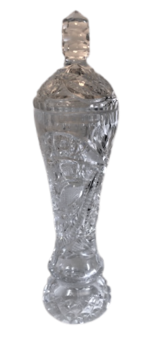 KAPAKLI KRISTAL KESME VAZO