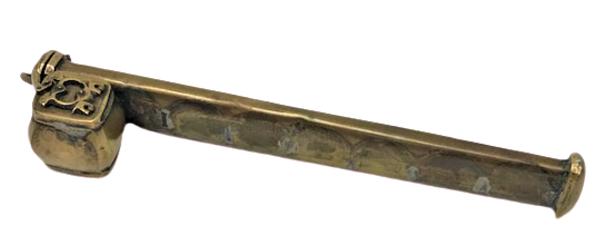 OSMANLI EL YAPIM ORJİNAL ZENNE BOY BRONZ DİVİT KİLİTLİ HOKKA 