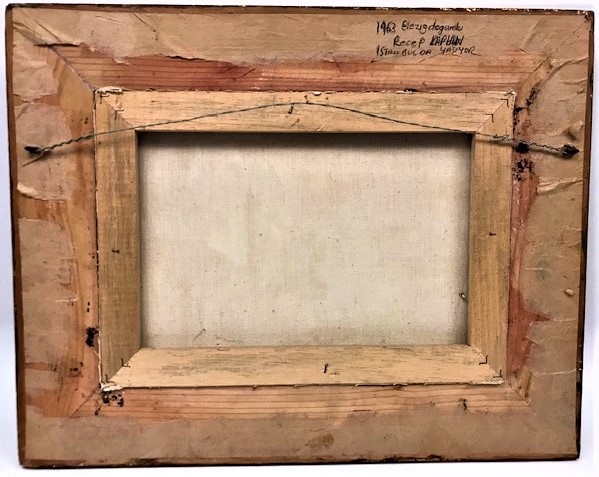 RECEP KAPLAN İMZALI VARAK CERCEVESİNDE KIZ KÜLESİ TUAL ÜZERİNE YAGLI BOYA TABLO