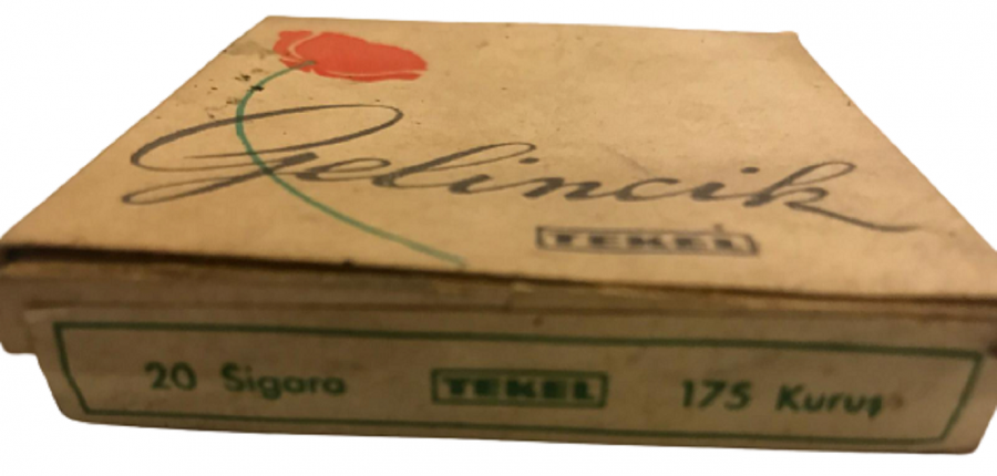 1960 YILLARIN GELİNCİK SİGARASI KARTON KUTUDA ACILMAMIŞ 20 SIGARA TEKEL 175 KURUS