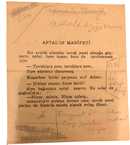 1950 SENESİNİN 22 OCAK PAZAR GÜNÜNE AİT KIZILAY TAKVİM YAPRAGI