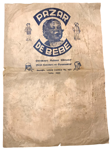 BEYOĞLU PAZAR DE BEBE  COCUKLARA MAHSUS ELBİSELER  ÇEŞİT KUNDURA VE OYUNCAKLAR AMBALAJ KAĞIDI