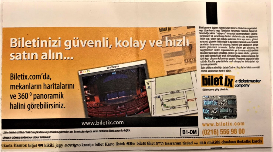 AKON KÜÇÜK ÇİFTLİK PARK  SAHNE ÖNU 21 MAYIS 2010 CUMA  KONSER BİLETİ