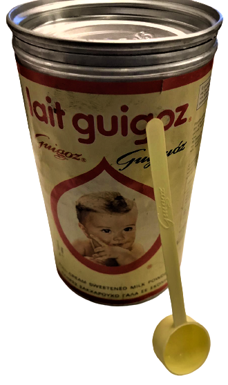 BEBEK MAMASI LAİT GUİGOZ 1980 Lİ YILLARIN ALUMİNYÜM KAPAKLI KUTU HOLLAND İMALATI BOŞ KAB