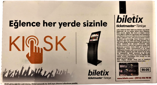 ENVER AYSEVER LE AYKIRI KUMPANYA  YUNUS EMRE KULTUR MERKEZİ  PROTOKOL BİLETİ 