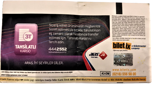 MAROON 5 TURKCELL KURUCEŞME ARENE 15 NİSAN 2011 SAAT 21,00 AYAKTA  KONSER BİLETİ