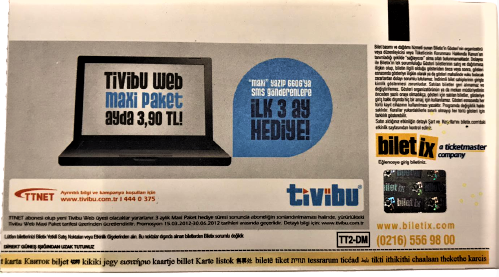 M.F.Ö TURKCELL KURUCEŞME ARENE 14 HAZİRAN 2012 SAAT 21,00  KONSER BİLETİ GİRİŞ  99 TL