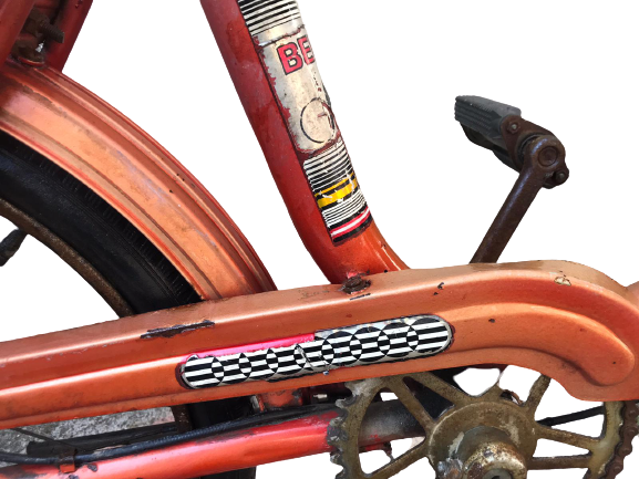 PİNOKYO BELDE KATLANIR YERLİ BİSİKLET TÜM ETİKETLER VE SELE ORJİNAL BOYASIYLA 