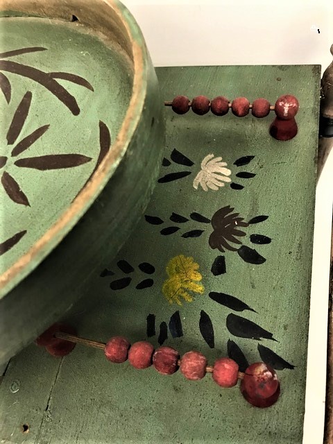 1950 OYUNCAK AHŞAP BEBEK MAMA OYUN SANDALYE COK AMACLI EL YAPIM EL BOYAMA 