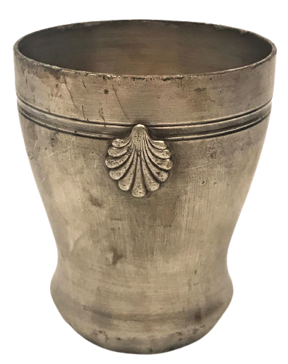 SHELL DAMGALI METAL GÜMÜŞ KAPLAMA BARDAK VE 2 ADET KULLANILMIŞ BİRİ OSMANLICA YAZILIDIR CEP NOT DEFTERİ