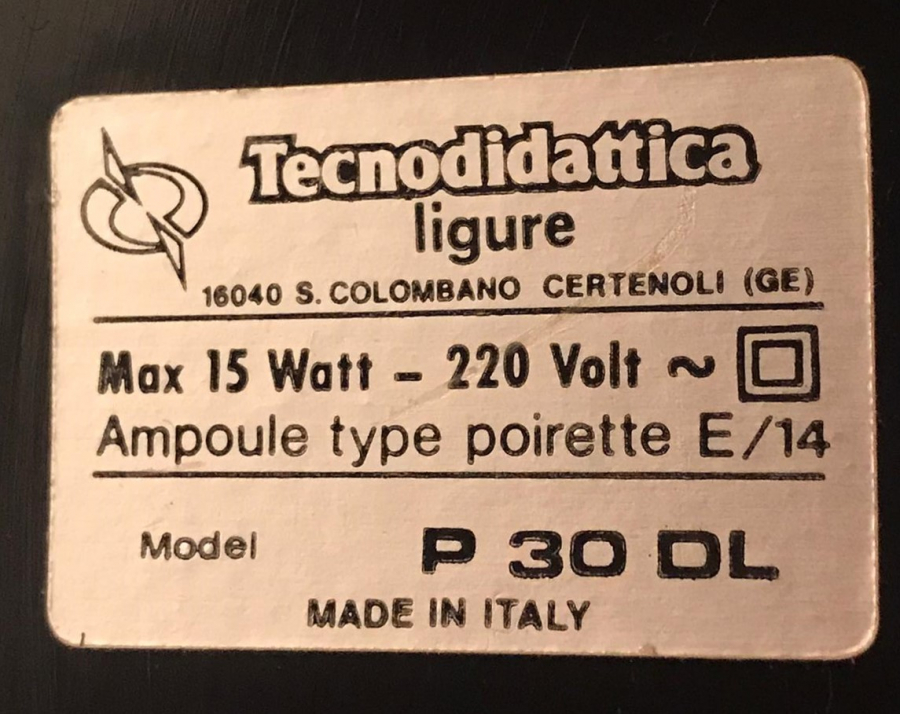 1970 İTALYAN TECNODIDATTICA NP30DL KÜRE DUNYA HARİTASI İÇERSİNDE ISIKLI VE HAREKETLİ KAİDELİ GLOBE