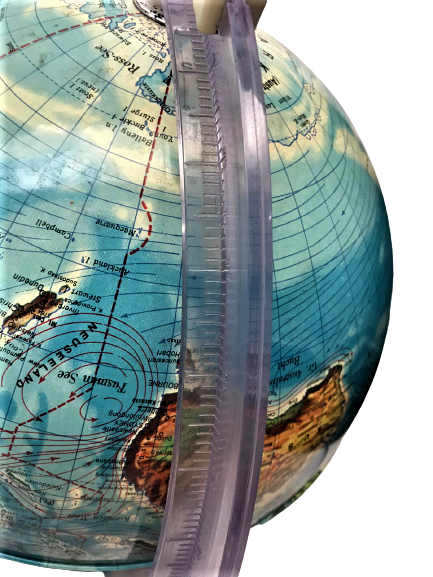 1970 İTALYAN TECNODIDATTICA NP30DL KÜRE DUNYA HARİTASI İÇERSİNDE ISIKLI VE HAREKETLİ KAİDELİ GLOBE