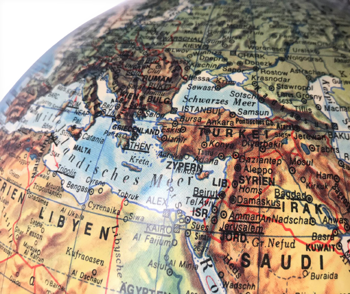 1970 İTALYAN TECNODIDATTICA NP30DL KÜRE DUNYA HARİTASI İÇERSİNDE ISIKLI VE HAREKETLİ KAİDELİ GLOBE