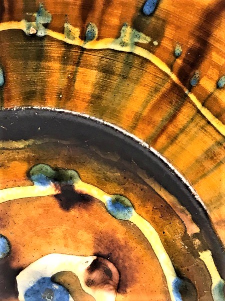 1940 LI YILLAR TOPRAK KİLDEN EL YAPIM BAL KOYMA KABI İÇİ DIŞI SIVAMA ADA İŞİ AKITMA DESENLER 