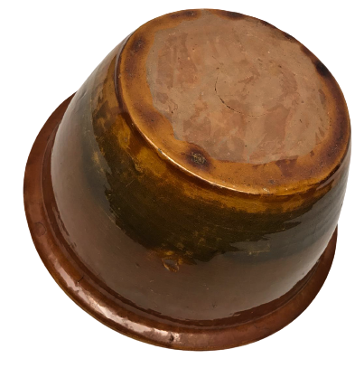 1940 LI YILLAR TOPRAK KİLDEN EL YAPIM BAL KOYMA KABI İÇİ DIŞI SIVAMA ADA İŞİ AKITMA DESENLER 