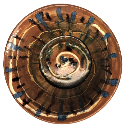 1940 LI YILLAR TOPRAK KİLDEN EL YAPIM BAL KOYMA KABI İÇİ DIŞI SIVAMA ADA İŞİ AKITMA DESENLER 