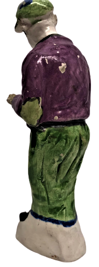 1960 EL YAPIMI VE BOYAMA BEYAZ KİLDEN YAPILMIŞ KUTAHYA İLİ SERAMİK EL USTA İŞCİLİKLİ DİLENCİ TİPLEMESİ