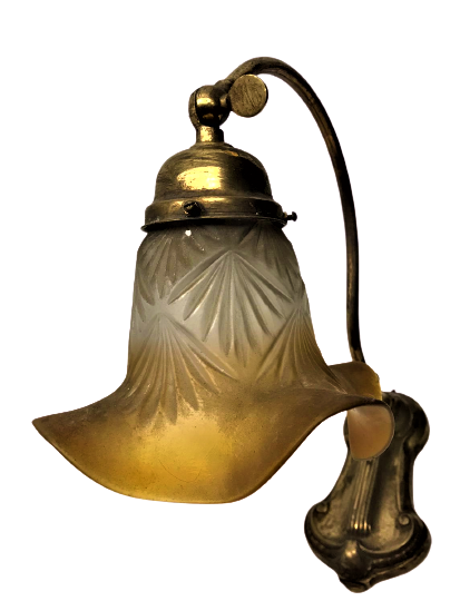 50 MODEL PİRİNC DÖKÜM AYAK KAİDE  MARUL CİFT RENKLİ BUZLU CAMDAN FRANSIZ MASA CALIŞMA LAMBASI