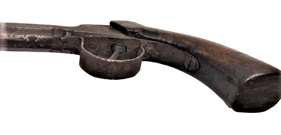 OSMANLI  EL YAPIM  AHŞAP KABZA SICAK DÖGME CELİK CAKMAKLI TABANCA HOROZU EKSİK KOLEKSİYONLUK