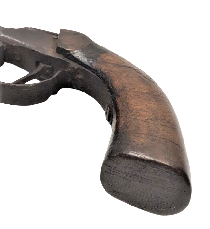 OSMANLI  EL YAPIM  AHŞAP KABZA SICAK DÖGME CELİK CAKMAKLI TABANCA HOROZU EKSİK KOLEKSİYONLUK