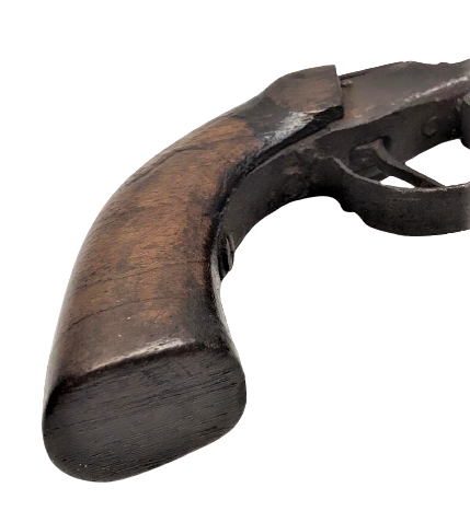 OSMANLI  EL YAPIM  AHŞAP KABZA SICAK DÖGME CELİK CAKMAKLI TABANCA HOROZU EKSİK KOLEKSİYONLUK