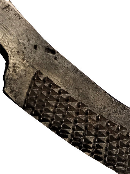 OSMANLI EL YAPIM SICAK DÖGME CELİK AHŞAP SAPLI  YAN TÖRPU 