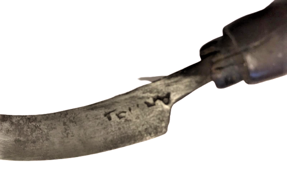 OSMANLI EL YAPIM SICAK DÖGME CELİK AHŞAP SAPLI  YAN TÖRPU 