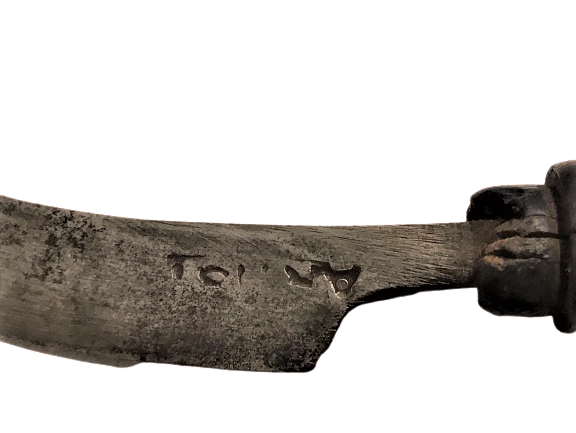 OSMANLI EL YAPIM SICAK DÖGME CELİK AHŞAP SAPLI  YAN TÖRPU 