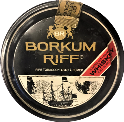 BORKUM RIFF TIN VINTAGE PIPE TOBACCO WHISKEY BANDROL ETİKETLİ BOŞ TENEKE PİPO TUTUNU TENEKE KUTU