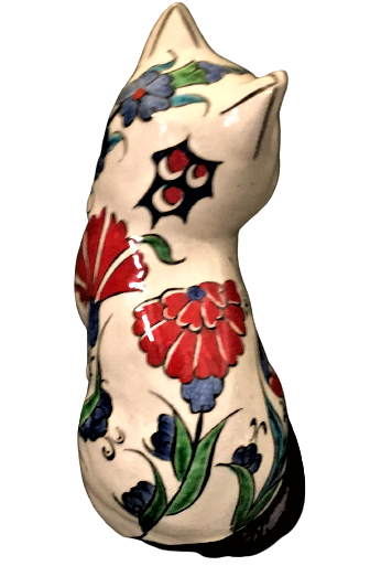 KUTAHYA SERAMİK EL YAPIM VE BOYAMA KEDİ 