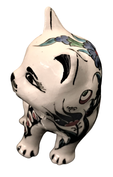 KUTAHYA SERAMİK EL YAPIM VE BOYAMA KEDİ 