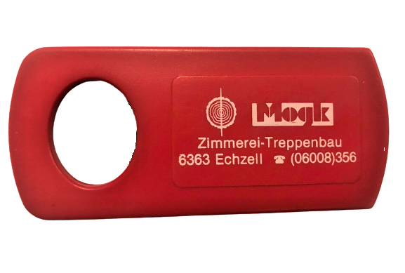 MOGK ZİMMEEREL TREPPENBAU REKLAMLI KIRMIZI ŞİŞE KAPAGI ACACAK