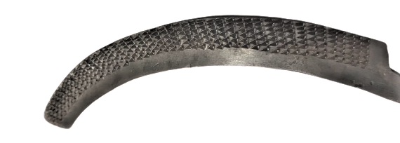 OSMANLI EL YAPIM SICAK DÖGME CELİK AHŞAP SAPLI  YAN TÖRPU 