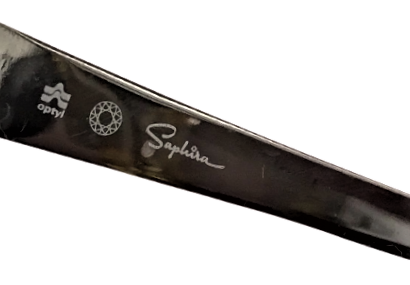 KULLANILMAMIŞ 1980 SAPHİRA CREAZIONE FEMMINILE  FRAME AUSTRIA TEK TAŞLI BEYAZ VE BAL RENKLİ BAYAN GÖZLÜK NUMARASIZ CAMLIDIR