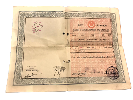 1967  TARİHLİ TURKİYE CUMHURİYETİ  CAPLI TASARRUF VESİKASI 