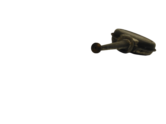 1950 YAPIMI SİLAH YAĞDANLIĞI TOPLAM UZUNLUK 11.5 CM İNCE UZUN UÇ KISMI 6.5 CM DAİRE DEPO 5 CM