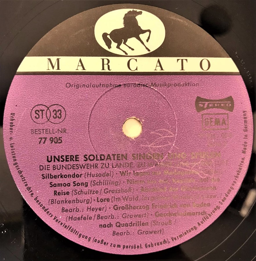 MARCATO UNSERE SOLDATEN SINGEN  UND SPIELEN LP UZUN CALAR 
